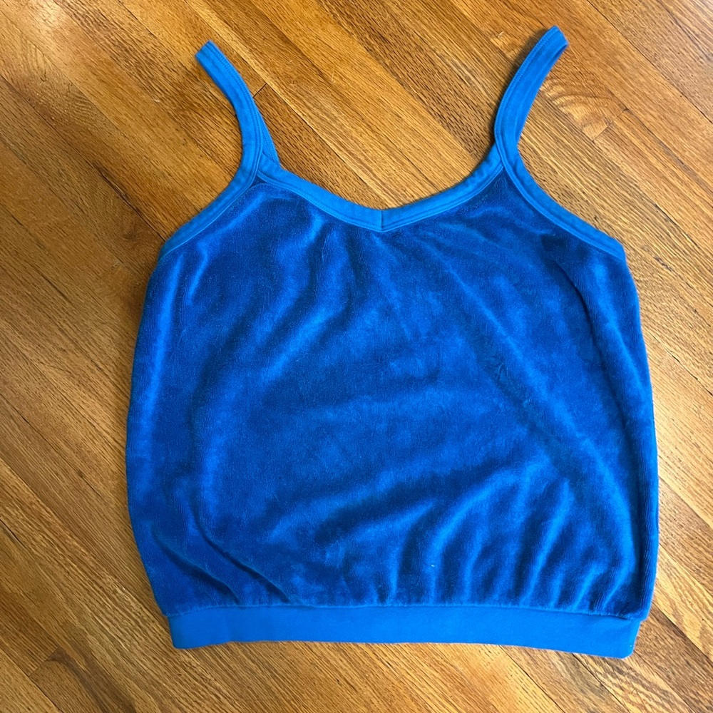 Suzi Kondi Blue Terry Tank Top